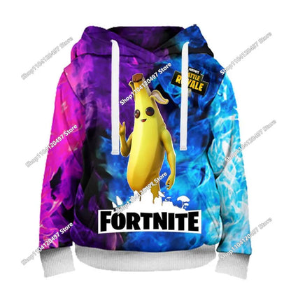 Nowe bluzy Fortnite 2025 z kapturem, nadruk 3D, bluza męska Harajuku z długim rękawem, krój oversize, unisex, odzież cosplayowa