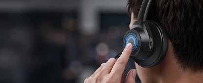 Bluetooth Headset, Wireless Bluetooth V5.4 Headphones with Microphone, Noise Canceling Mic Multipoint Connect Wireless Headset