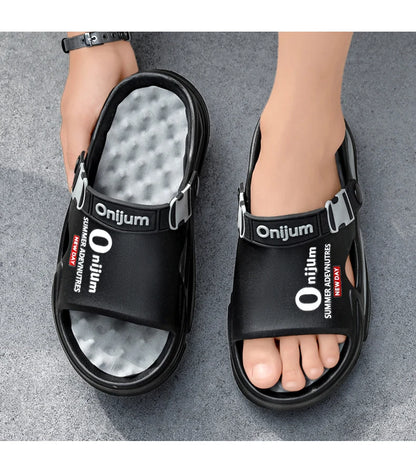Pantoufles de Massage d'été pour hommes, sandales d'extérieur, plage, diapositives d'intérieur confortables, sabots d'eau, chaussures décontractées, pantoufles de maison pour hommes et femmes