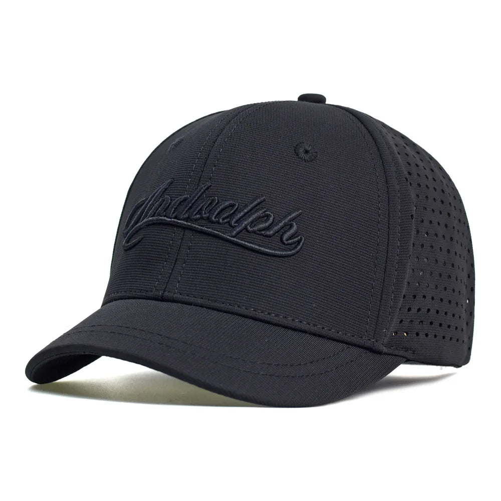 Mesh Short Brim Back Closed Baseball Cap Men Women Breathable Snapback Hats Fitted Dad Hat Adjustable Solid Trucker Style