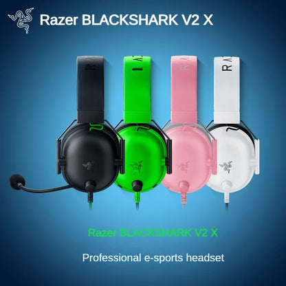 RAZER BLACKSHARK  V2 X Headphones sports Game Headset with Microphone 7.1 Surround Sound Video Gaming Earphone Wired for PC PS4