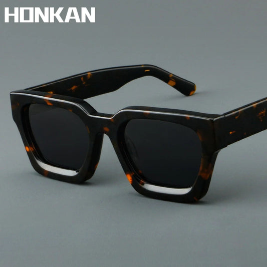 Luxury Acetate Frame Sun Glasses Rectangle Polarized Sunglasses Fashion Design High Quality UV400 Outdoors Eyewear Men Women