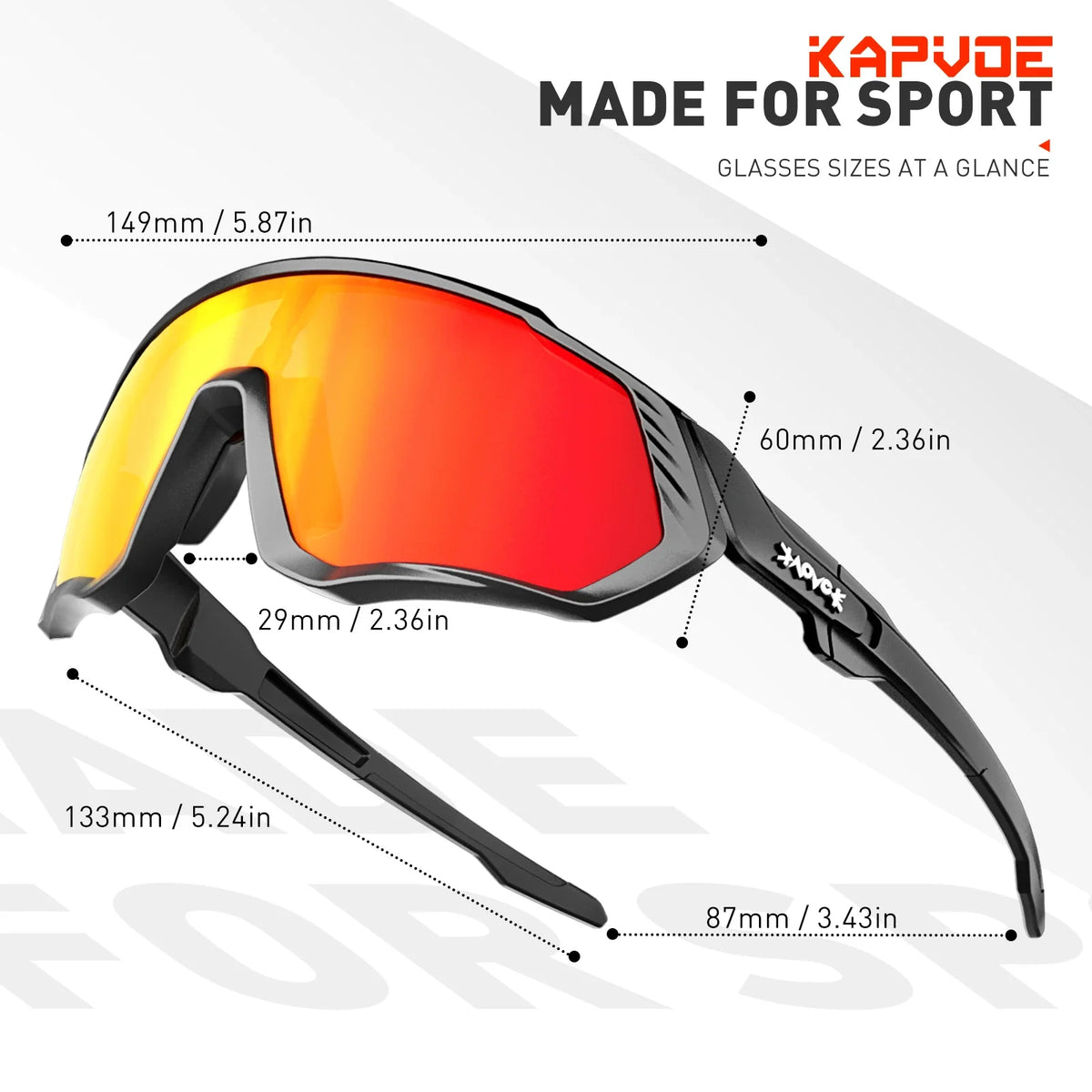 Kapvoe: Gafas de sol de marca para hombre, para pesca, montaña y ciclismo; gafas para mujer, para bicicleta de carretera; gafas de bicicleta; gafas de ciclismo; Oculos Ciclismo