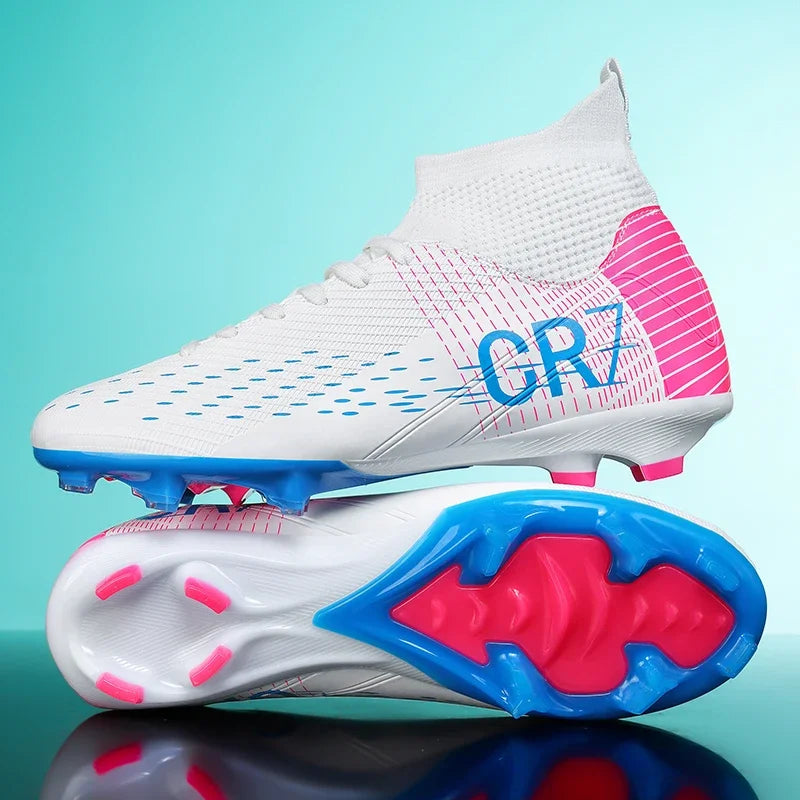 Nouvelles chaussures de football pour hommes, crampons pour terrain en herbe, baskets, chaussures de football de haute qualité, antidérapantes, montantes, pour futsal, matchs en salle, best-seller FG/TF