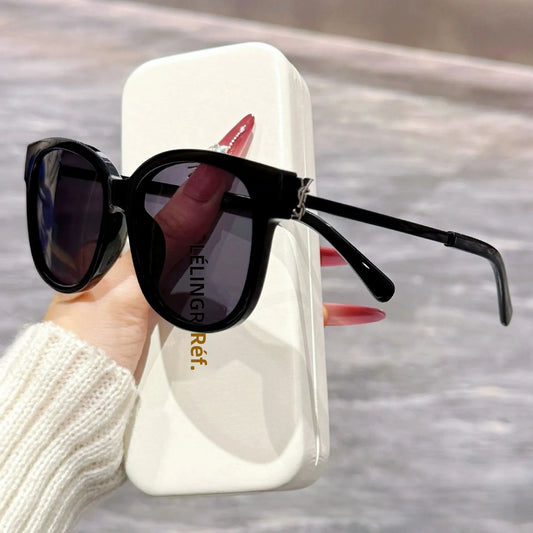 New Korean Style Square and Round Frame Casual Commuting Fashion Sunglasses for Women DS-8235