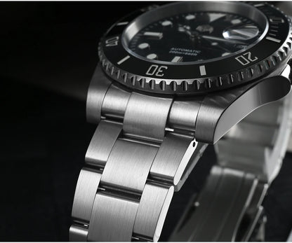 San Martin 40mm Water Ghost PT5000 Automatic Men Diving Watch Business Mechanical Sapphire Waterproof 20Bar Luxury BGW-9 SN0017D