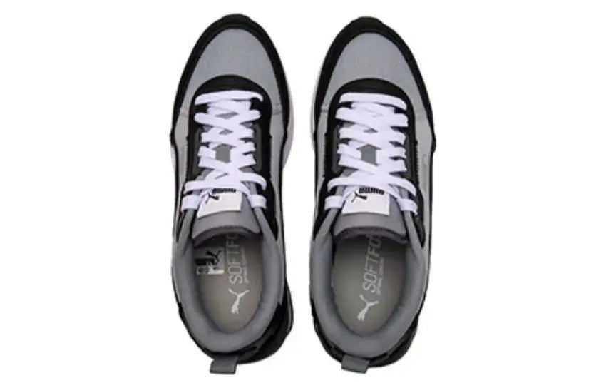 Baskets Puma R22 Quarry Gris Blanc Noir 383462-14