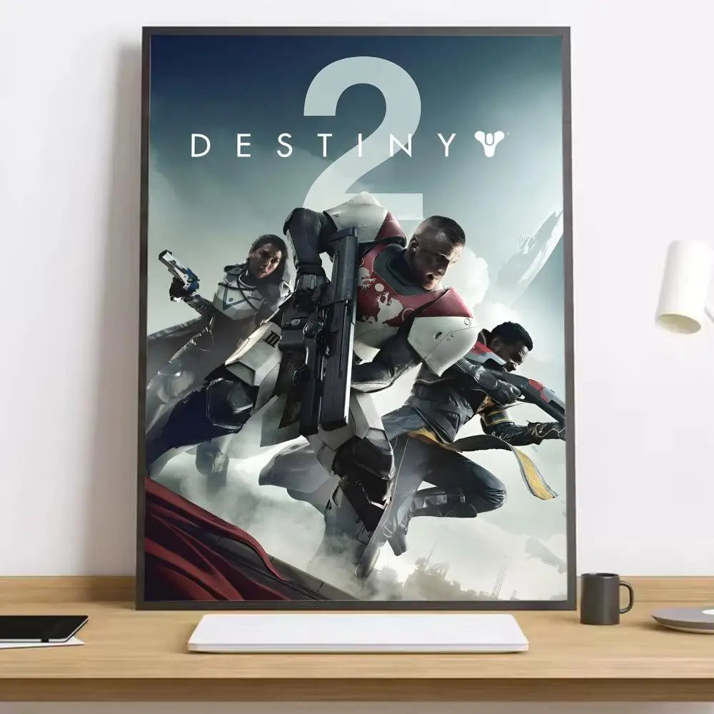 Movie Destiny 2 Painting Calligraphy Canvas Poster: Crease Free Waterproof Durable All Space Wall Decor