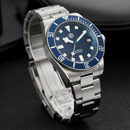  San Martin Grade5 Titanium Watch SN0121TD PT5000/ST2130 Automatic Movement Watch 300M Waterproof Adjustable Clasp Wristwatch