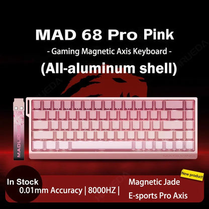 Madlions MAD 60/68 PRO Magnetic Switch Gaming Keyboard E-sport Custom Mechanical Aluminum Keyboard Ergonomics Accessories