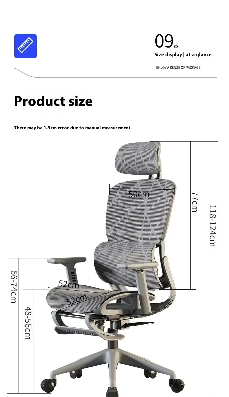 Office Chair Gaming Desk Ergonomic Computer Adjustable Armrests 3D Headrest Chair Lift Chair Back Can Tilt Back with Foo Pedals