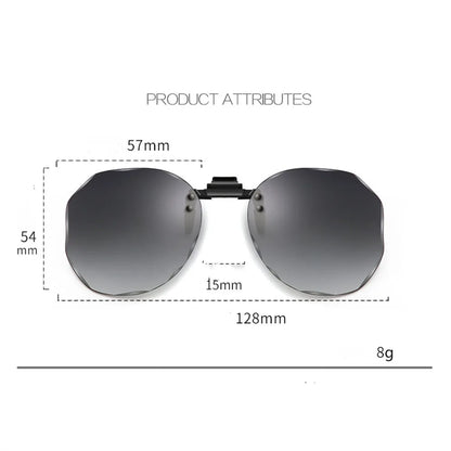 Women Sunglasses Clip-on Polarized Optical Glasses Clip Diamond Cut Mirror Eyeglasses Anti-UV Driving Sunglasses 2026 Trendy