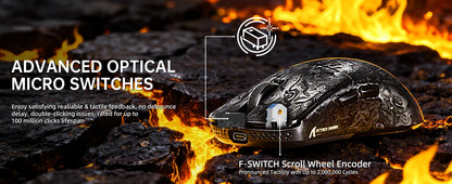 ATTACK SHARK R11 ULTRA Carbon Fiber Wireless Gaming Mouse, 8000Hz, PAW3950MAX, 42000DPI, 49g Lightweight, 20000FPS, Nordic 52840