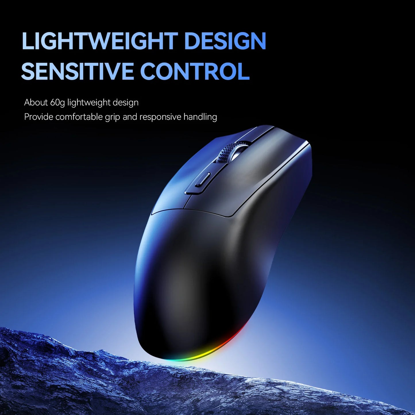 X3 Wireless Bluetooth Mouse 2.4G Dual-Mode Connection, DPI Adjustable,Lightweight Gaming Mouse,RGB Light,300mAh Battery Capacity