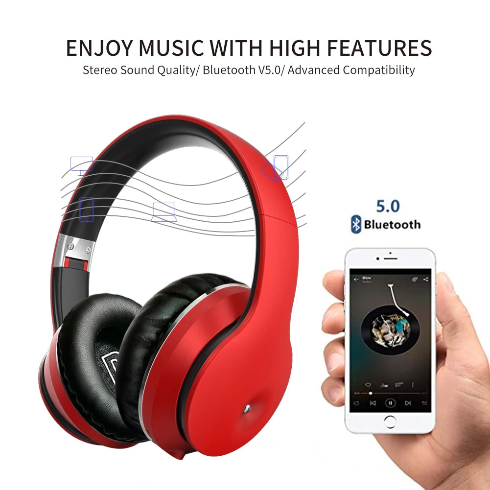 Wireless Bluetooth 5.0 Headphones Over Ear Headset Graffiti Design Foldable Headphone with Mic Hi-Fi Stereo For phone pc laptop