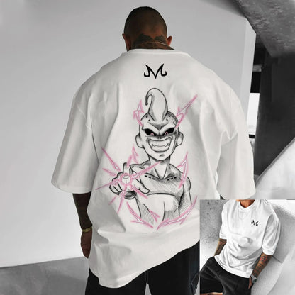 T-shirt in cotone a maniche corte con stampa Dragon Ball Z Son Goku Vegeta, per uomo e donna, stile Harajuku Y2K vintage, streetwear estivo