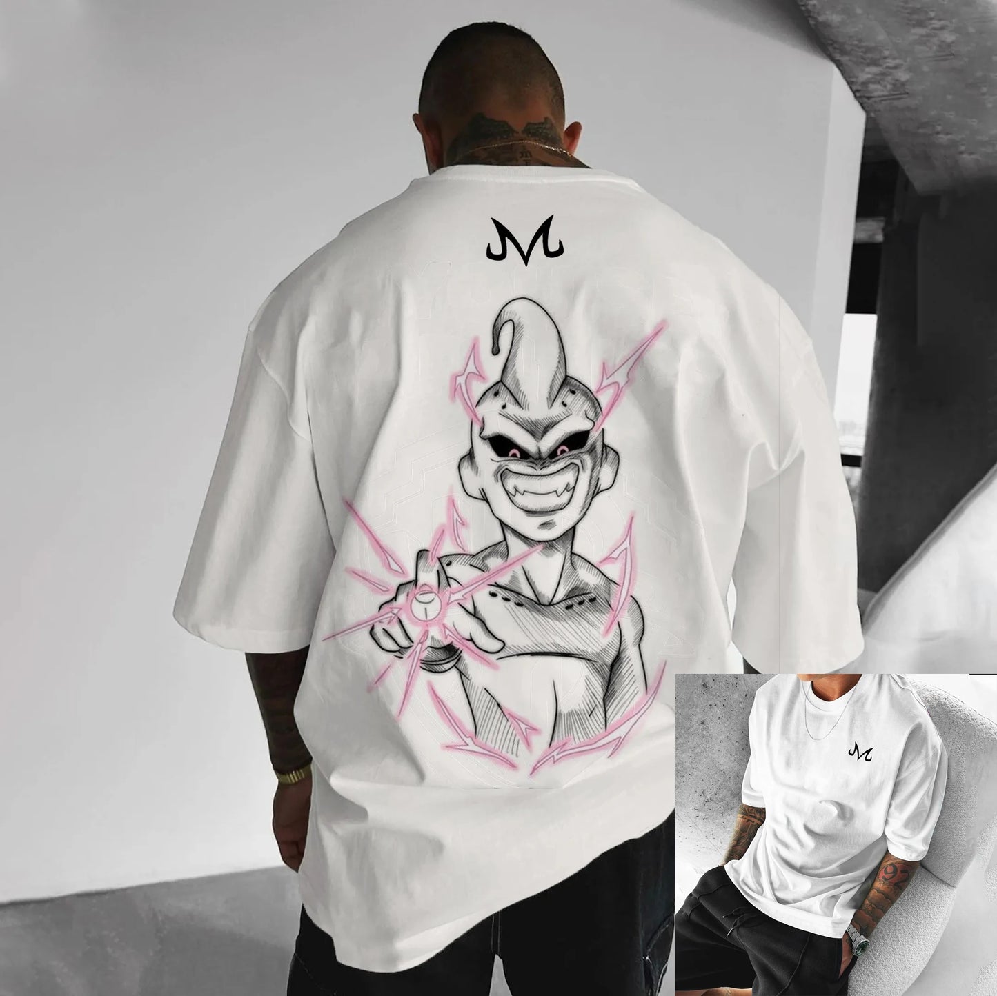 T-shirt in cotone a maniche corte con stampa Dragon Ball Z Son Goku Vegeta, per uomo e donna, stile Harajuku Y2K vintage, streetwear estivo