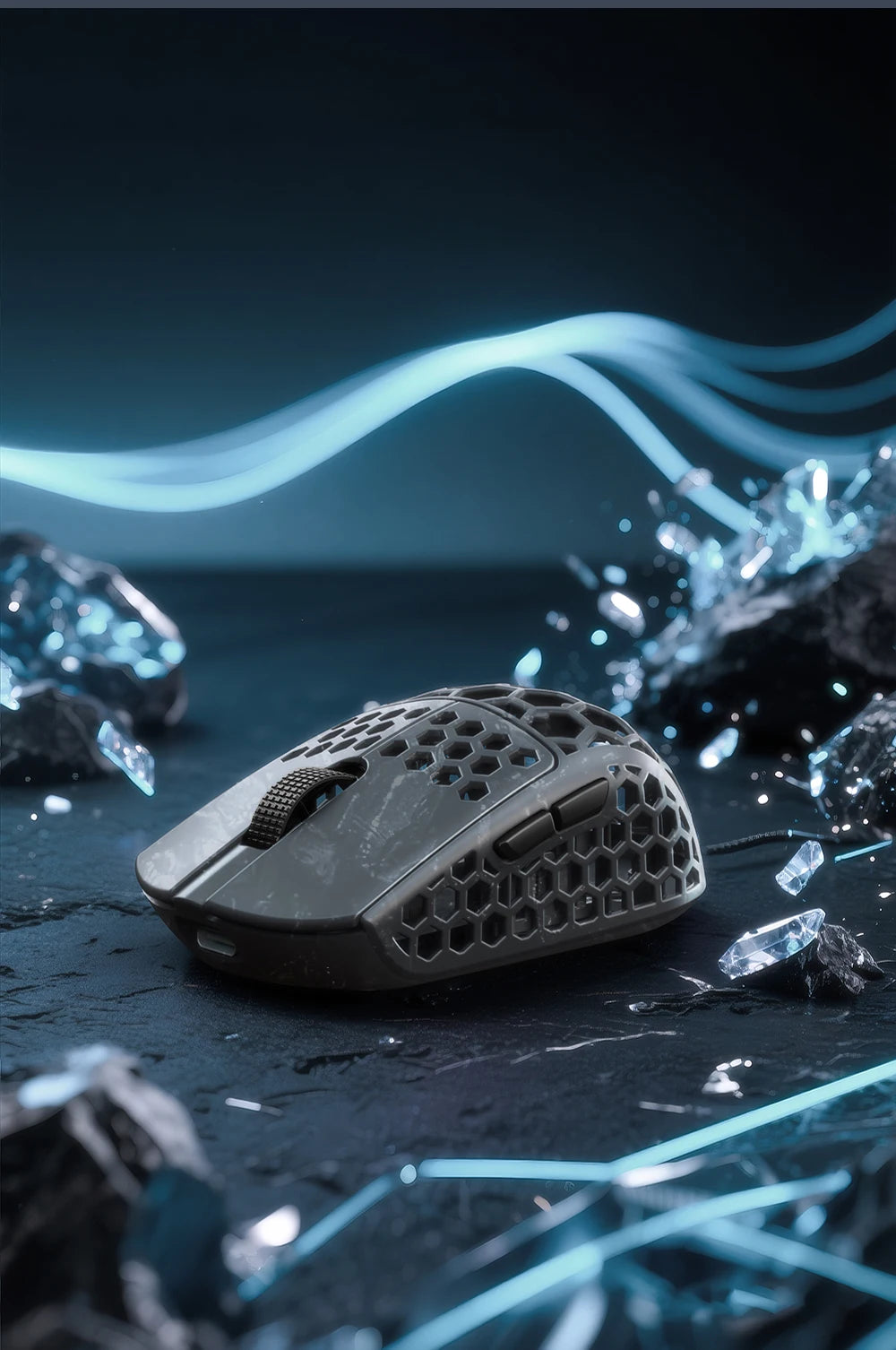Darmoshark M5Air Forged Carbon Fiber Wireless 8K Gaming Mouse PAW3950 30K DPI Small Hand Finger Grip Game Macro Mice Lightweight
