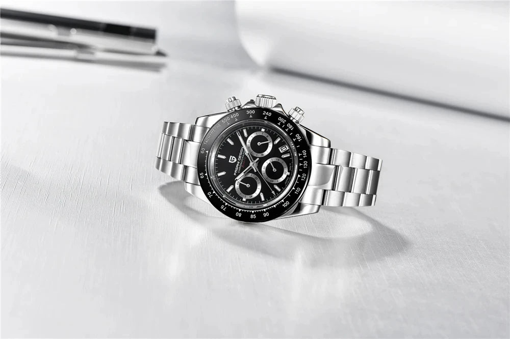 Orologio cronografo da uomo PAGANI DESIGN – Orologio da polso al quarzo di lusso, luminescente e impermeabile.