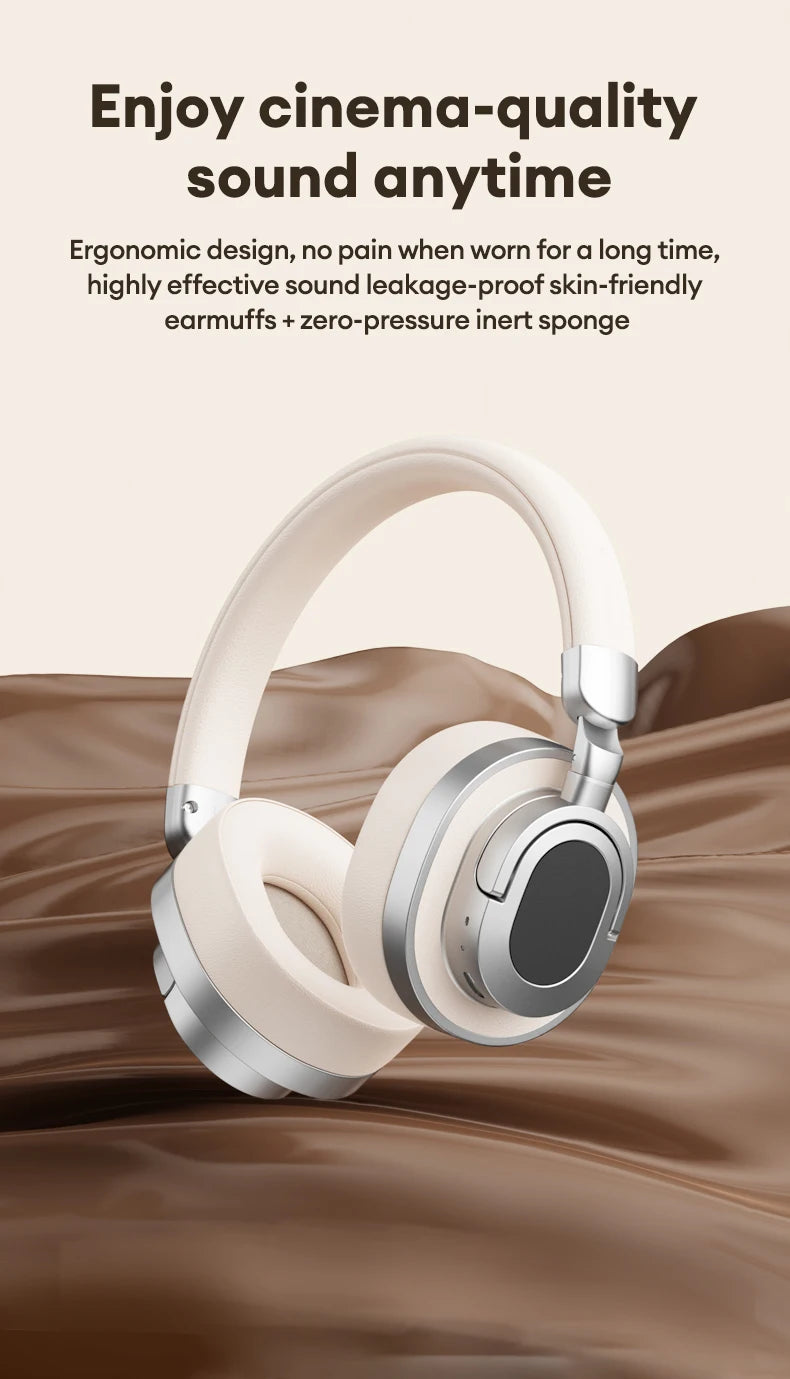Lenovo LE602 Bluetooth 6.0 Over-Ear Headsets HiFi Stereo Sound Fashionable Music Earphones ENC HD Call Wireless Wired Headphones