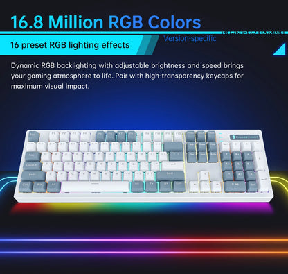 Thunderobot K104S Mechanical Keyboard Full-Size 104 Keys Wired Office Gaming Keyboard ABS Shine-through Keycaps For PC Laptop