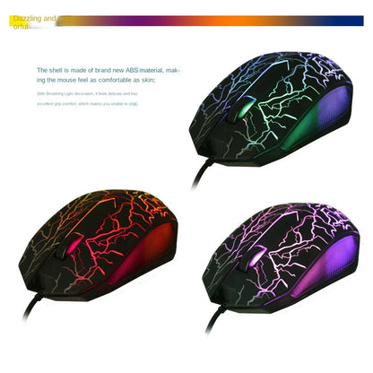 2400 DPI USB Wired Mouse Gaming Mouse LED Backlit Professional Gamer Mice Ergonomic Computer Mouse for PC Laptop Macbook