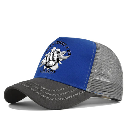New Fashion Spring Summer Printed Mesh Breathable Baseball Cap Gorras Personality LOGO for Men WomenCouples Visor Hat Casquette