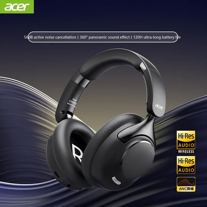 Acer OHR524 ANC Wireless Bluetooth Headphones 360° Surround Sound Headsets Gamer Sports Earphones Noise Reduction with HD Mic