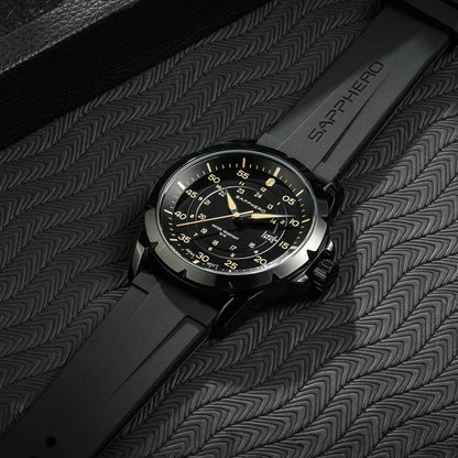 Orologio da uomo SAPPHERO – Orologio al quarzo di lusso, impermeabile fino a 50 m, dotato di un meccanismo importato e di una cassa in acciaio inossidabile – Un’idea regalo ideale per l’uomo.
