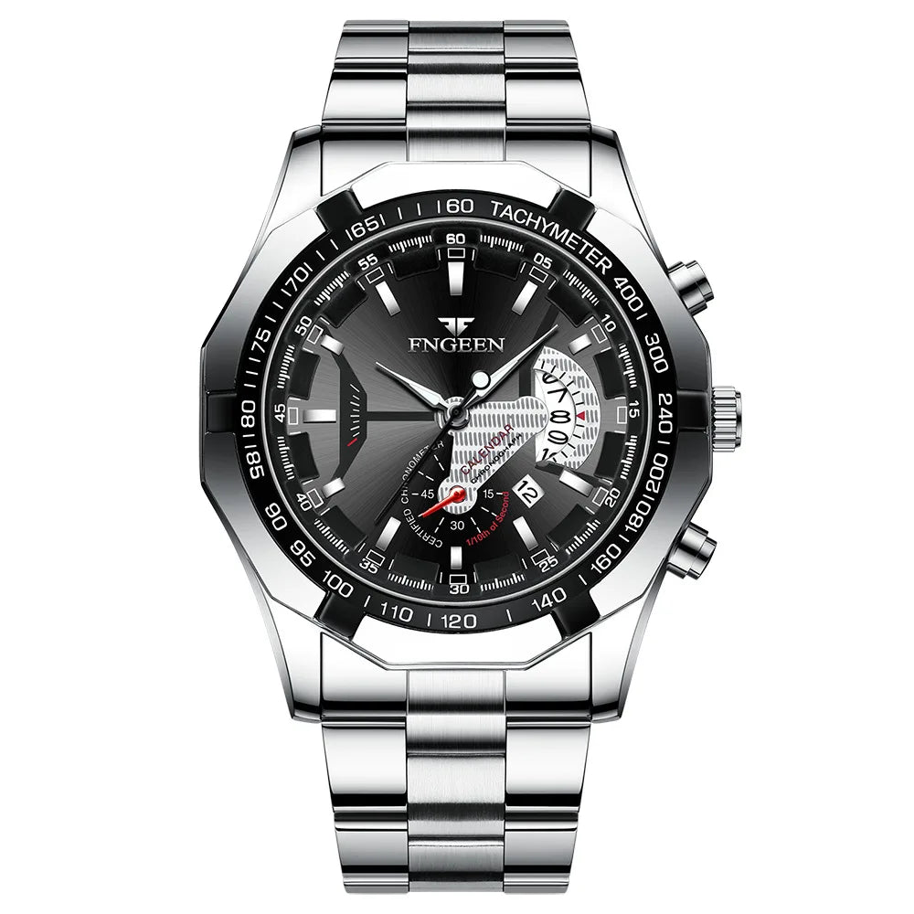 Montres-bracelets à quartz BINBOND Original pour homme : montres de luxe luminescentes, étanches, à date automatique, en acier inoxydable. Livraison gratuite.