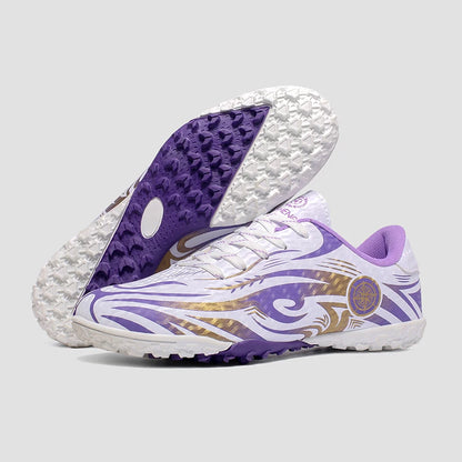 Men Soccer Cleats Comfortable Breathable Boys Football Shoes Lightweight Anti-Slip Training Boots for Grass Turf Outdoor Sports
