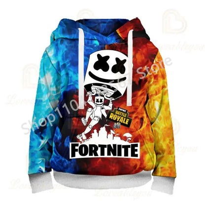 Llama Battle Royale F-Fortnited hættetrøjer med 3D-print til mænd, kvinder og børn, sweatshirts til drenge og piger, streetwear-pullover, grønne overdele