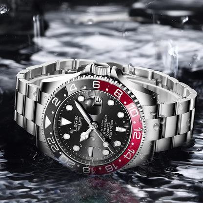 Montre-bracelet LIGE Fashion Business pour homme, étanche à 3 ATM, luminescente, montre de luxe sportive à quartz, chronographe de plongée