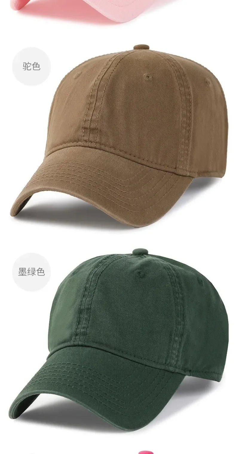 Casquettes de baseball unies, grande taille 63 cm, en coton doux, pour homme ; casquette classique « snapback » ; chapeau de golf pour femme, 59-62 cm