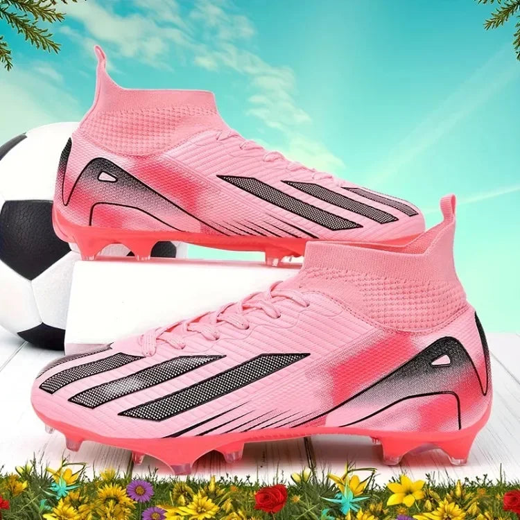 Men's New TF Football Boots Sneakers Society Turf Grass Ultralight Male Soccer Shoes Comfortable Ankle Football Shoes Futsal Fast