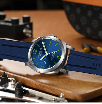 SEAKOSS 100m Diving Men GMT Automatic Mechanical Watches 1963 Clock 2557 Seagull Movement Super Luminous Sapphire Wristwatches