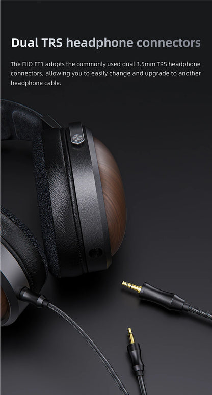 FiiO FT1 Headphones Professional Monitor North American Walnut HIFI Music Wired Headset Shanling