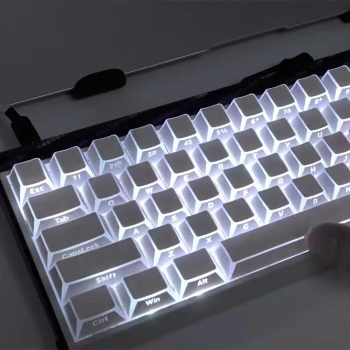 Shadow Keycap Side Print Edge Backlit PBT Shine Through White Black Macarons Cherry Profile 136 Key cap MX Gamer Keyboards AULA