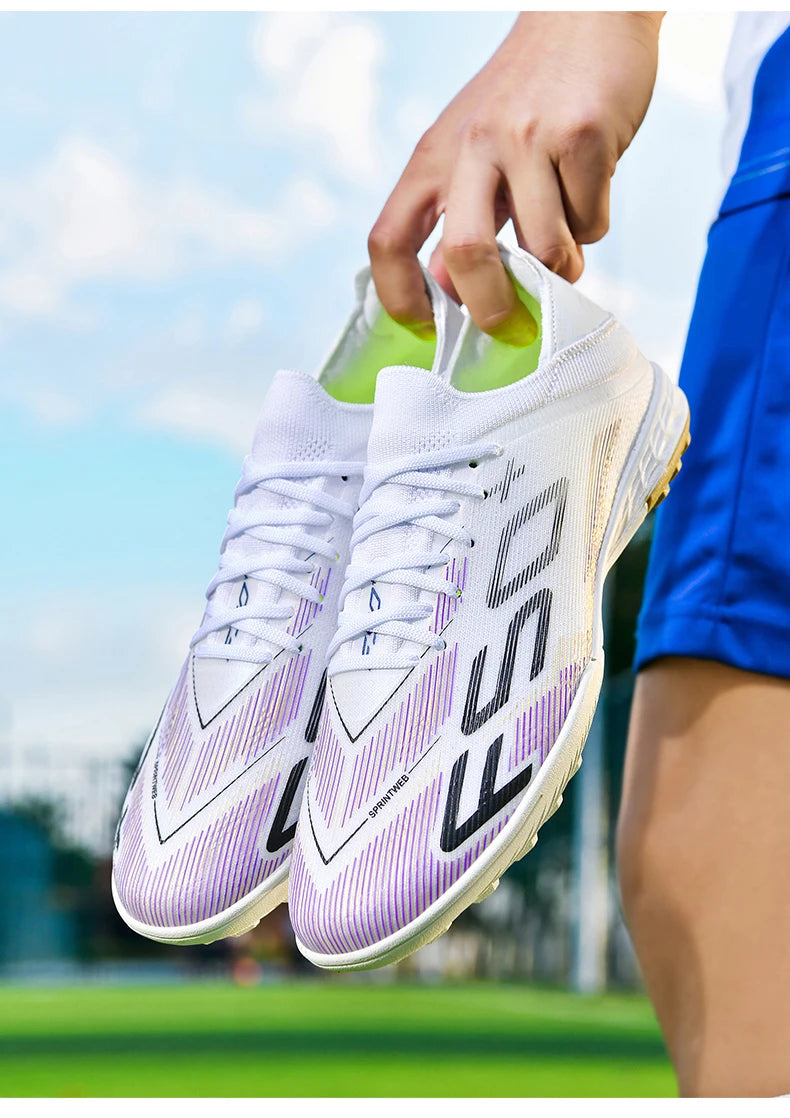 Nouvelles chaussures de football pour hommes, antidérapantes, pour futsal en salle, crampons pour terrain gazonné, baskets de haute qualité, modèle haut de gamme, très vendues, pour l'extérieur