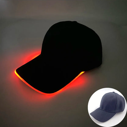 Fashion Glowing Baseball Cap LED Light Up Hip Hop Hat Bar Club Props Fluorescent Hat Men Women DJ Dance Supplies Costume