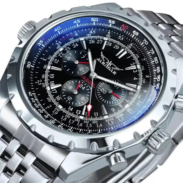 JARAGAR 212 Orologio meccanico automatico da uomo, modello business di lusso con calendario settimanale, orologio da uomo, regalo premium, Reloj Hombre