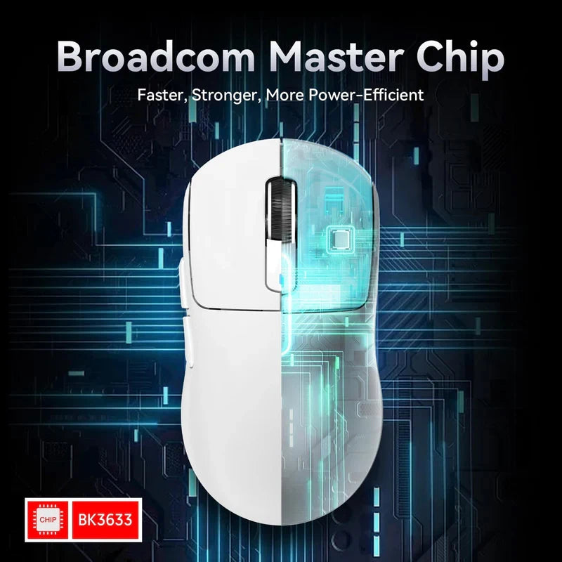 ATTACK SHARK X3 Three-mode Mouse 1K Hz,X3Pro Bluetooth Wireless Mouse 4K Hz Lightweight,PAW3395,650IPS Mobile Speed