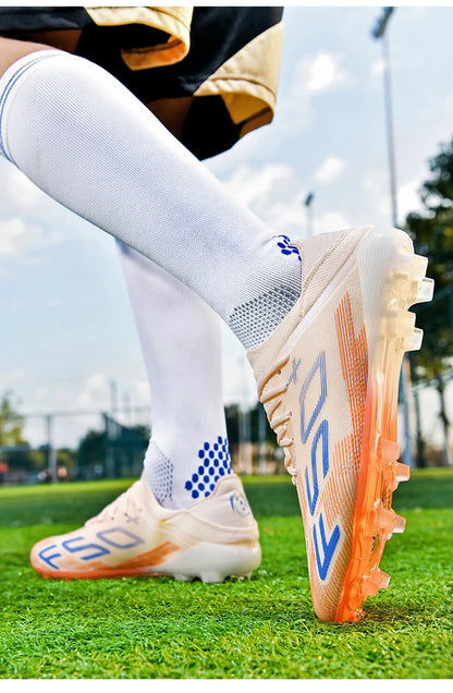 New Men Football Boots Non-Slip Match Grass Cleats High-top High-quality Soccer Shoes Futsal Sneakers Indoor Hot-selling Outdoor