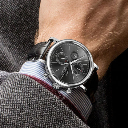 Luxury Brand Switzerland LOBINNI Perpetual Calendar Seagull Automatic Mechanical Men's Watches Sapphire Multi-function L13019-11