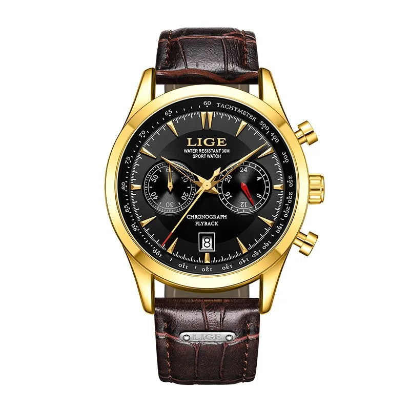 LIGE Luxusuhren für Herren, Freizeit- und Business-Uhren, Herrenmode, wasserdichte Militär-Quarzarmbanduhren für Herren, Montre Homme