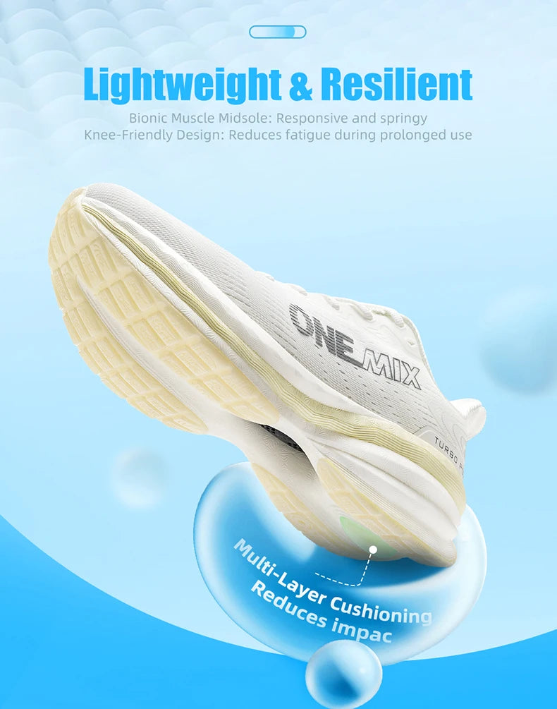 ONEMIX High Rebound Sneakers Comfortable Training Men Breathable Wear-resistant Sports Jogging Protection Running Shoes