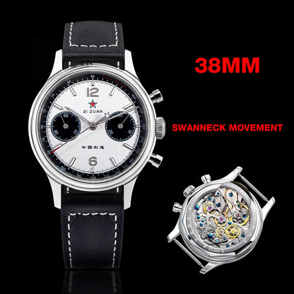1963 Panda Pilot Chronograph Watch Men 40mm Air Force Sapphire Senior  ST1901 Mechanical Wristwatches Retro Clock Reloj Hombre