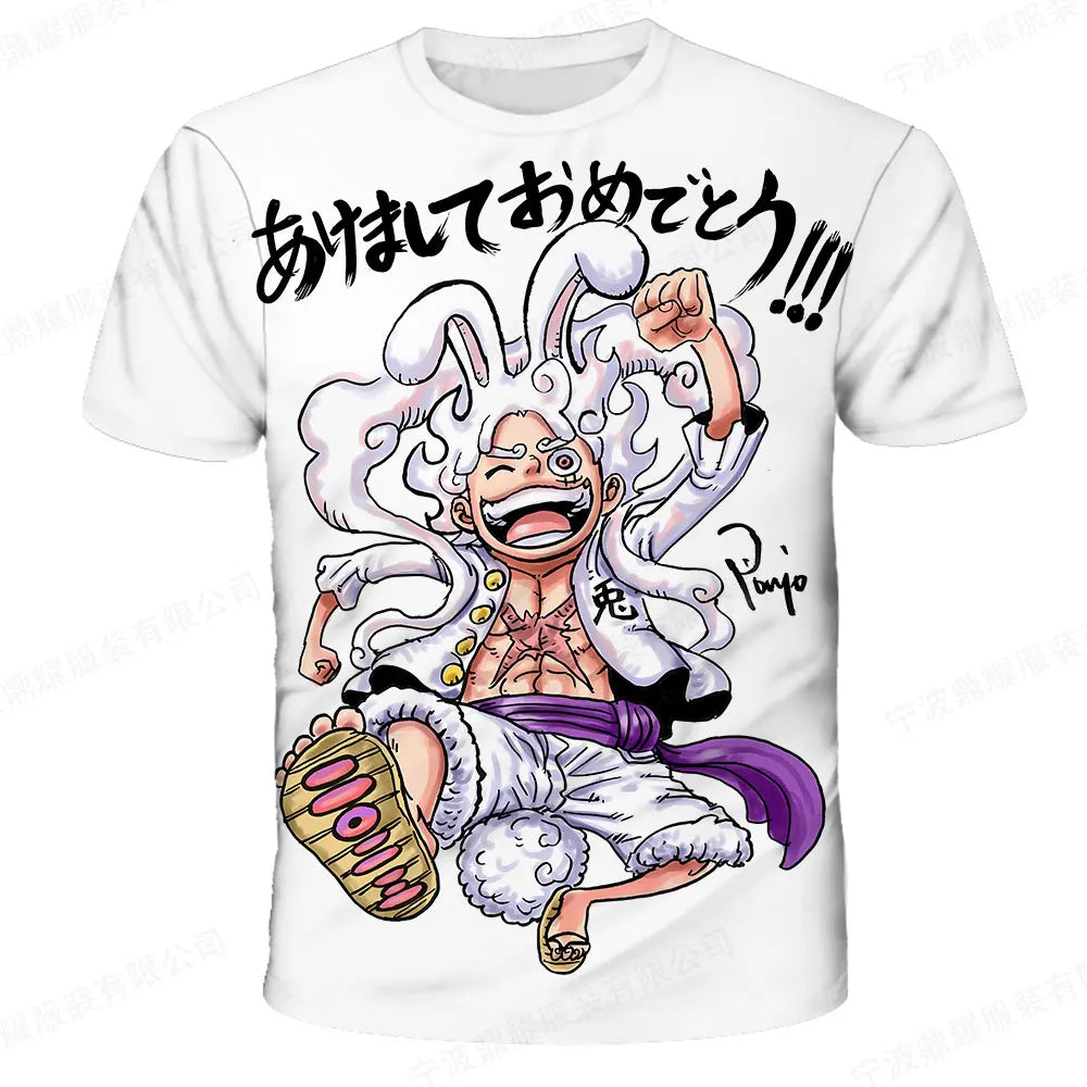 Fashion Kid Anime One Piece Luffy T Shirt Boy Clothing Kids Boys Tshirt Children T-shirt Summer Short Sleeve Tops Tees