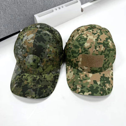 M19 NFP - Cappellino da baseball multicolore con motivo mimetico Flecktran dei Paesi Bassi, da uomo, per attività all'aperto, verde