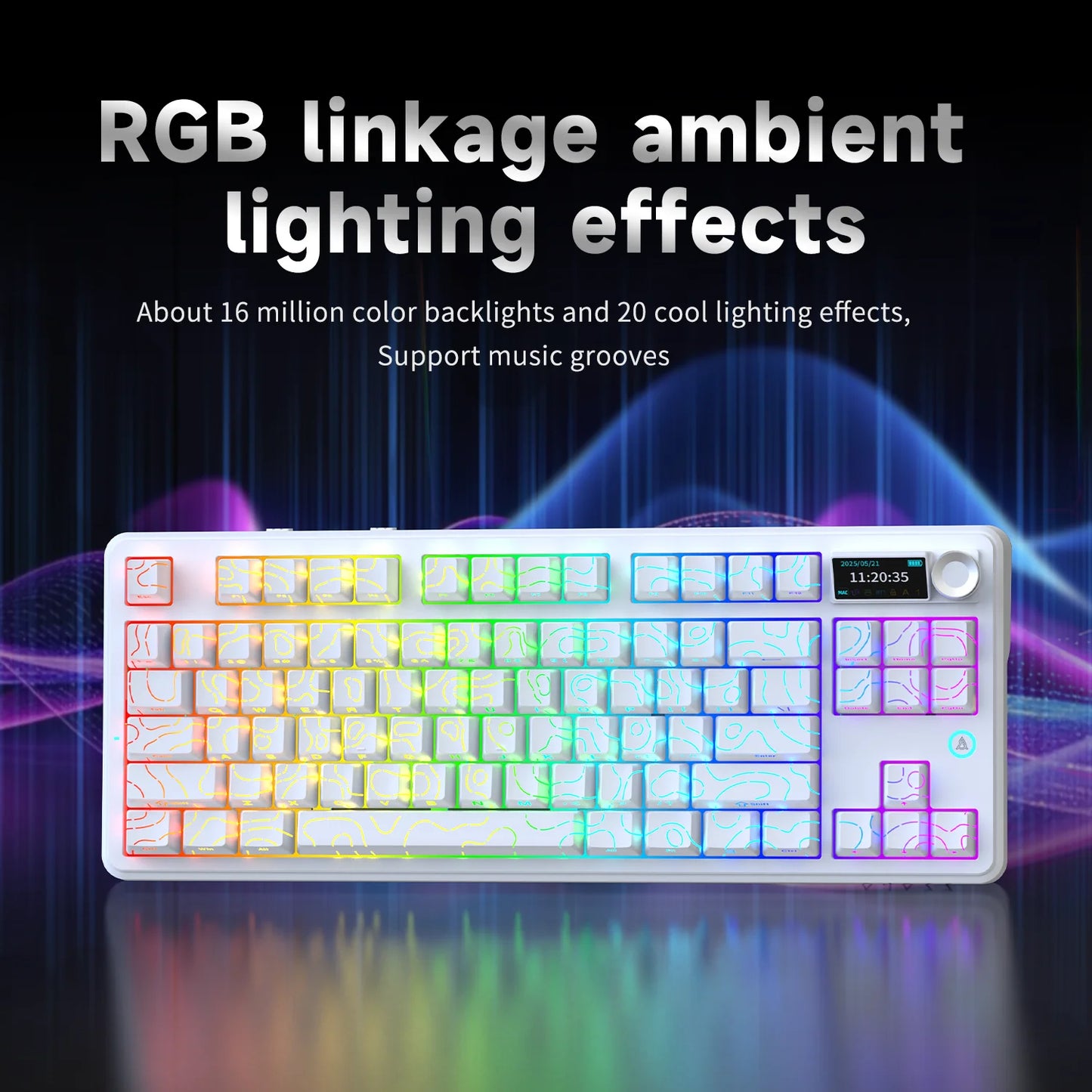 Ajazz AK870 V2 Gaming Mechanical Keyboard is a Hot-Swappable RGB Wired Gaming Keyboard Suitable for Various Scenarios on Laptops